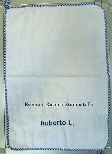 Asciugamani asilo in cotone 100% da ricamare - immagine 3