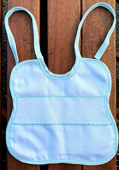 Bavaglini neonato piqué sagomato, cotone 100% da ricamare - immagine 3
