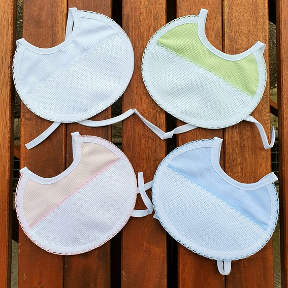 Bavaglini neonato Ovale Ricamo Art.2082