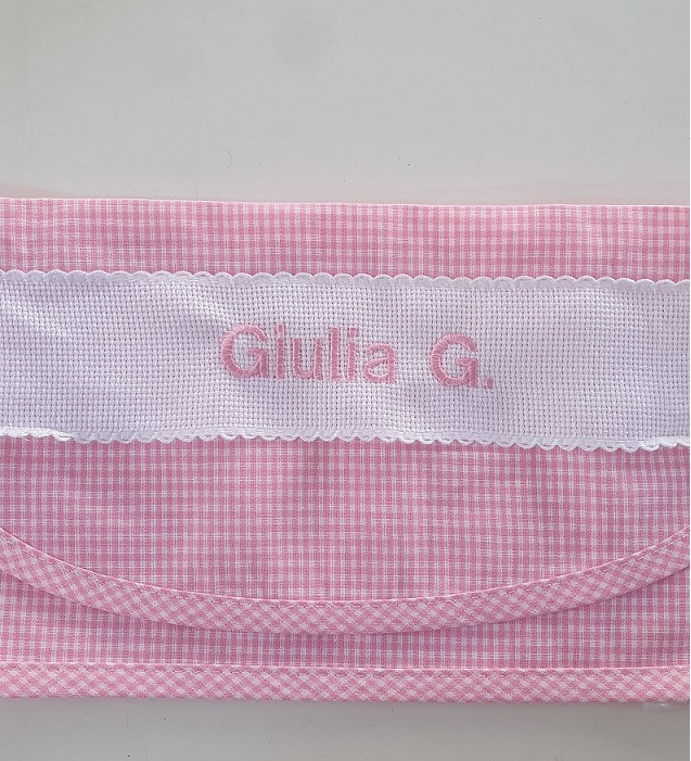 Porta tovagliolo in cotone 100% con tela aida da ricamare - immagine 4