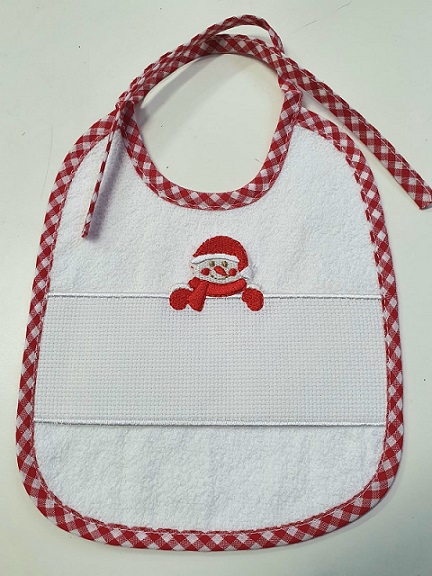 Bavaglino Natale Pupazzo di Neve
