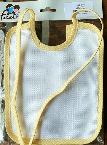 Bavaglino neonato ricamo spugna puro cotone Art.6140 - immagine 3