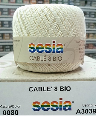 Cotone Cablè N.8 Sesia Bianco e Colorato - immagine 4