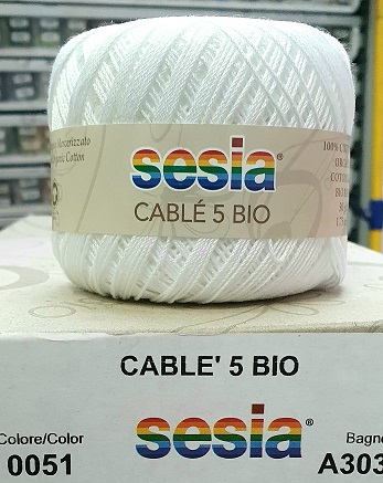 Cotone Bio Cablè N°5 Sesia Bianco e Colorato - immagine 2