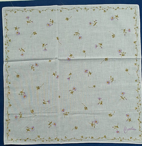 Fazzoletto Donna Puro Cotone Fiori dis.234 - immagine 3