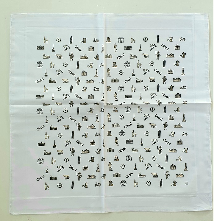 Fazzoletto ITALIA puro cotone dis.332 - immagine 2